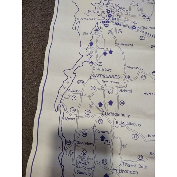 Map Vermont covered bridges State Of Vermont Agency Of Transportation 1988 map - Picture 10 of 13